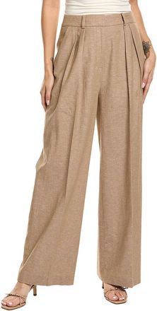 Kenneth Cole High-Rise Linen-Blend Pant