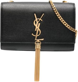 Saint Laurent small Kate tassel shoulder bag - women - Calf Leather - OS - Black