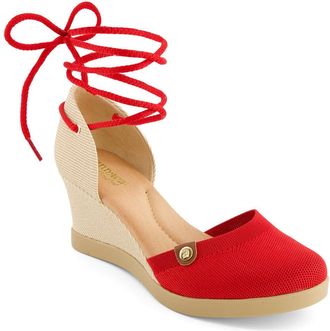 Andrea Womens Wedge Ankle and Calf Strap Espadrilles 88318