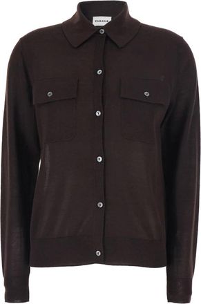 P.A.R.O.S.H. Polo Knit - Dames - Vesten - Bruin - M - Wol - Truien & Vesten