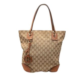 Gucci Bolso Tote de Lona Pre-owned - Pre-owned - Mujer - Beige - ONE SIZE