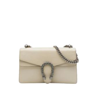 Gucci Pre-owned Dionysus schoudertas - Dames - Pre-owned - Beige - Maat: ONE Size Leer