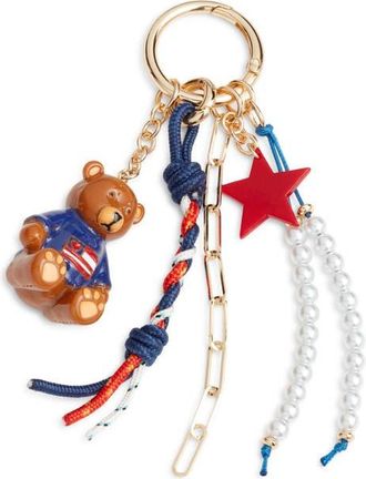 Chelsea28 Star Bear Bag Charm in Red Multi- Gold at Nordstrom