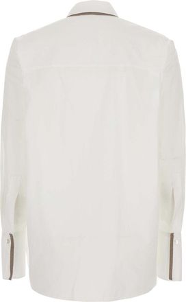 Antonelli Womens Shirt Amaretto White Fabric Blouses