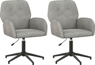 vidaXL Sillas De Escritorio Giratorias 2 Uds. 54 X 55 X 90 Cm Vidaxl
