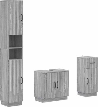 vidaXL Juego De Armarios De Ba&ntilde;o De 3 Piezas Hoorn Vidaxl