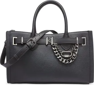 Karl Lagerfeld Cerise Satchel in Black/gunmetal at Nordstrom