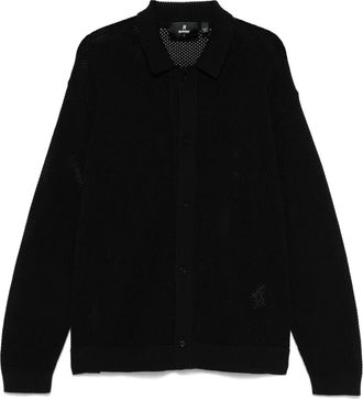 Represent Gebreid poloshirt met lange mouwen - Zwart