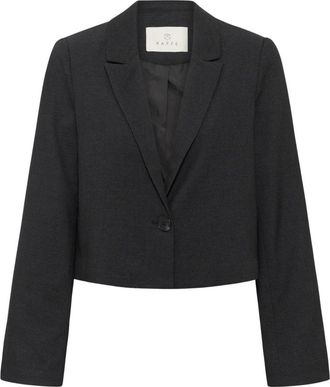 Kaffe Kagabby Blazer - Dames - Blazers - Grijs - XS - Leer - Jassen