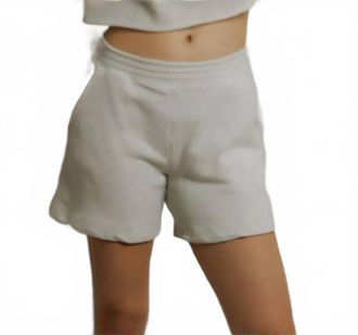 perfectwhitetee Bari Relaxed Short In Oatmeal