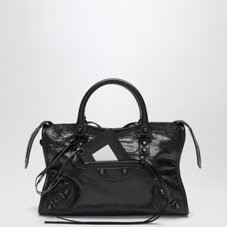 Balenciaga Small Le City handbag in Arena lambskin black