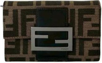 Fendi Pre-owned Wallets, female, Brown, Size: ONE SIZE Pre-owned Canvas Wallet