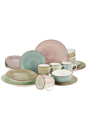 CREATABLE Kombiservice, Mehrfarbig, Keramik, 20-teilig, 300 ml,400 ml, Geschirr, Geschirrsets, Kombiservice