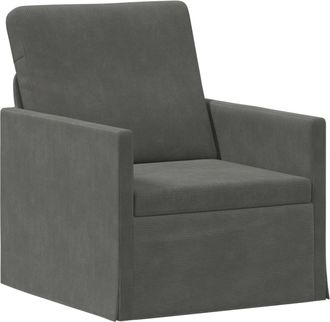 vidaXL Divano Singolo Grigio Scuro 70 X 81 X 82 Cm Tessuto In Cords Vidaxl