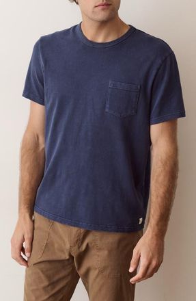 Marine Layer Luxe Slub Pocket T-Shirt in Navy at Nordstrom, Size Xx-Large