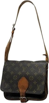 Louis Vuitton Pre-owned Leren Crossbodytas - Dames - Vintage Schoudertas - Bruin - ONE Size - Leer - Vintage