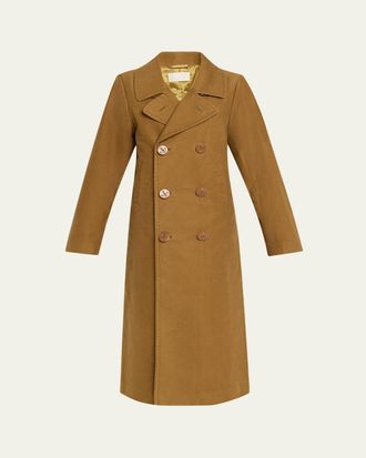6397 Long Double-Breasted Peacoat