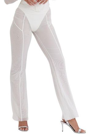House of CB Avalon Mesh Pants in White at Nordstrom, Size X-Small