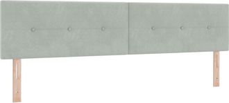 vidaXL Cabecero Con Luces De Tiras Led Gris Claro 100 Cm Terciopelo Vidaxl