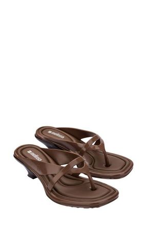 Melissa Layla Flip Flop in Brown at Nordstrom, Size 10