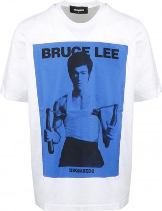 Dsquared2 DSquared2 Unisex Bruce Lee Oversized T-shirt voor volwassenen (Wit)