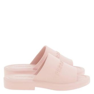 Ferragamo Giuneva Logo Debossed Rubber Sandals, Size 7
