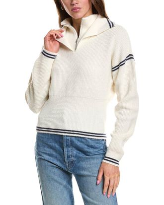 Rowing Blazers Double Collar 1/4-Zip Wool-Blend Pullover