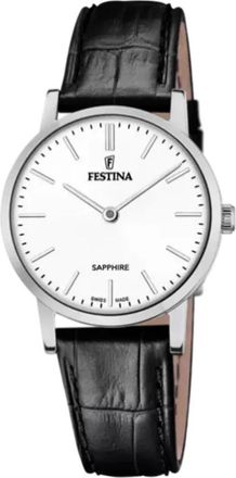 Festina Swiss Made 29Mm Quartz - Dames - Horloges - Zwart - ONE Size - Leer - Accessoires