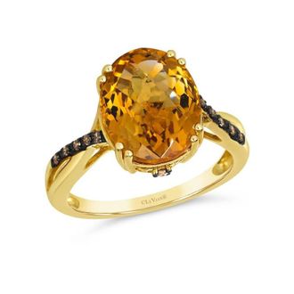 Le Vian Ladies Semi Precious Ring featuring 4 1/4 cts. Cinnamon Citrine set in 14K Honey Gold