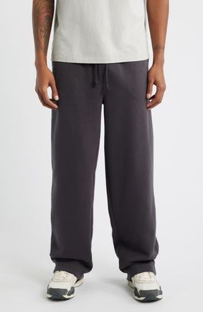 BP. Straight Leg Fleece Sweatpants in Black Faded at Nordstrom, Size Xx-Large