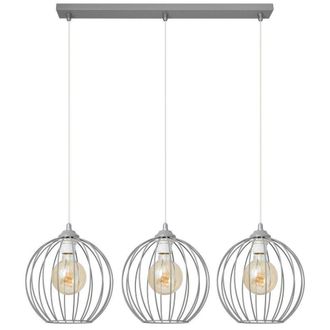 Netlighting Mercure Straight Bar Pendant Ceiling Light Grey 70cm