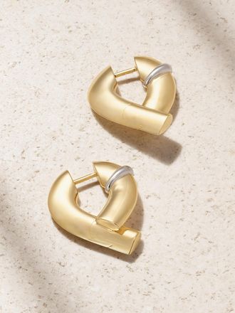 Tabayer Orecchini In Oro Giallo E Bianco 18 Carati Oera