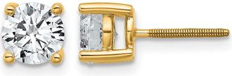 Diamond2Deal 14k White Gold 1 1/2 ct D-E Color Lab Grown Diamond Stud Earrings VS Clarity