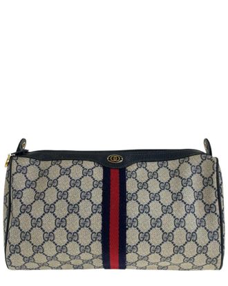 Gucci Vintage Gg Supreme Clutch Bag (Authentic Pre-Loved)