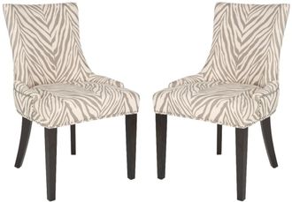 Safavieh Set de 2 sillas de comedor en madera de abedul gris