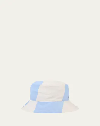 Jacquemus Mens Bicolor Logo Nylon Bucket Hat