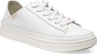 Sanuk Tydal Sneaker in White Leather at Nordstrom, Size 11