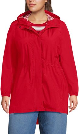 Lands End Squall Packable Waterproof Raincoat in Compass Red/cherries at Nordstrom, Size 1X