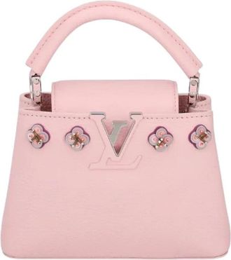 Louis Vuitton Pre-owned Hanami Capucines Mini - Dames - Vintage Handtas - Roze - ONE Size - Leer - Vintage
