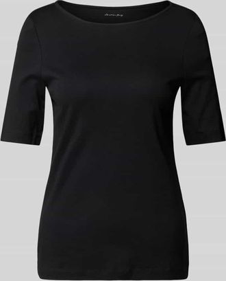 Christian Berg T-Shirt mit U-Boot-Ausschnitt in Black, Größe 36