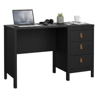 Dmora Escritorio Marine, Escritorio Multiusos, Mesa De Oficina Para Pc, El Plan De Trabajo, 120x48 H77 Cm, Negro - Dmora