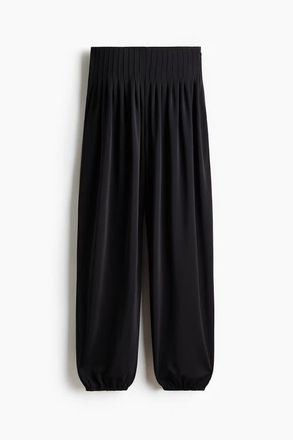 H&M Pleated Barrel-leg Trousers in Black at Nordstrom, Size X-Small