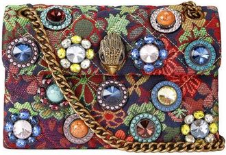 Kurt Geiger Medium Kensington Octavia Crystal Leather Convertible Crossbody Bag in Blue Multi at Nordstrom