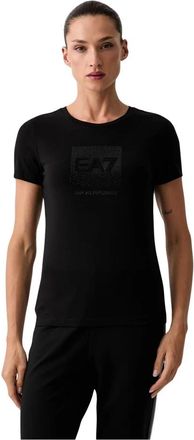 Emporio Armani Logo Series T-shirt - Dames - T-shirts - Zwart - S - Katoen - Tops