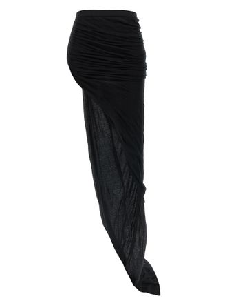 Rick Owens Black Cotton Mini Womens Skirt