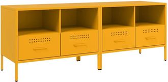 Berkfield Home TV Cabinets 2 pcs Mustard Yellow 68x39x50.5 cm Steel