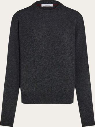Ferragamo Donna Maglia a manica lunga con nastro Grigio