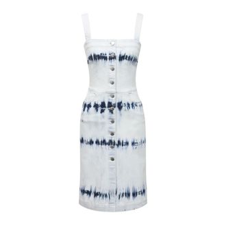 Stella McCartney Vestido Denim con Cierre Frontal de Botones - Dresses - Mujer - Azul - S