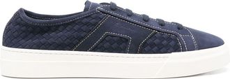 Santoni Sneakers Double Buckle - Blu