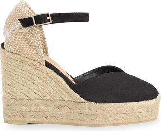 Castaner Chiarita/8Ed/001 11 cm sleehakken - Dames - Sleehakken - Zwart - 37 EU - Katoen - Schoenen